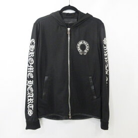 【中古】CHROME HEARTS | クロムハーツ Horse Shoe Mesh Athletic Hoodie 国内正規品 パーカー 2225-304-6995 ブラック サイズ：S【姫路東店】