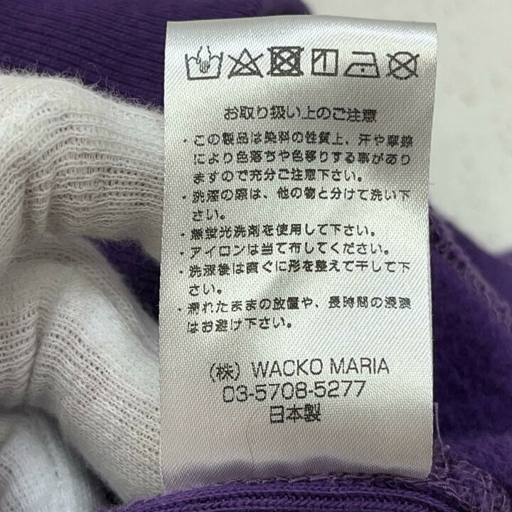 楽天市場】【中古】WACKOMARIA | ワコマリア パーカー パープル サイズ  