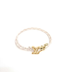 【中古】LOUIS VUITTON | ルイ・ヴィトン ブレスレット・LV ブルーム ブラスレ レザー M8529Z ブレスレット M8529Z ホワイト【瀬戸大橋店】