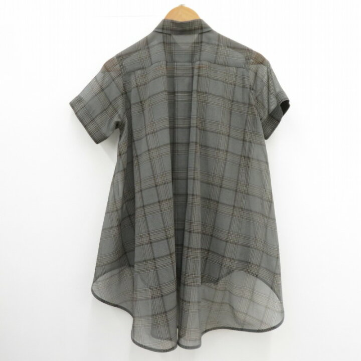 楽天市場】【中古】Sacai | サカイ Glencheck Mix Shirt 半袖シャツ 22 