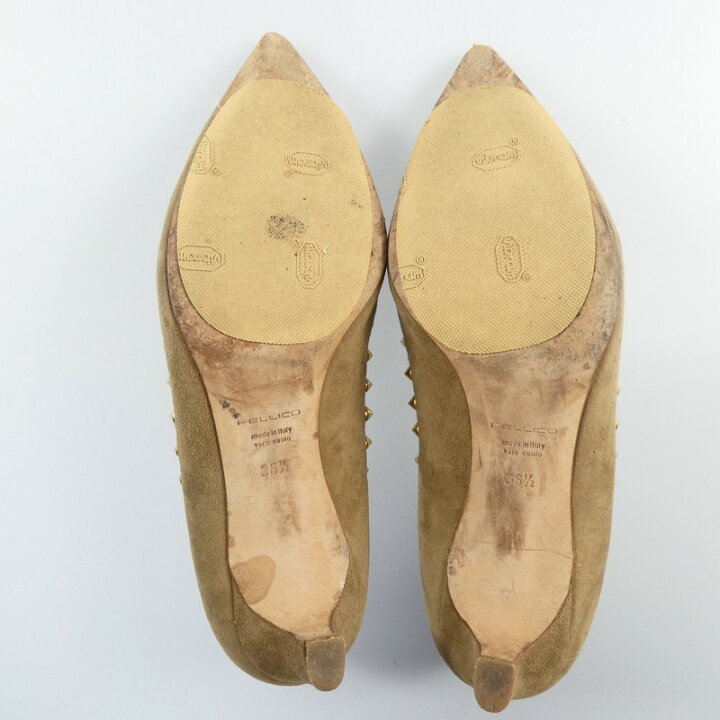 楽天市場】【中古】 pellico ANDREA スタッズスエード パンプス 