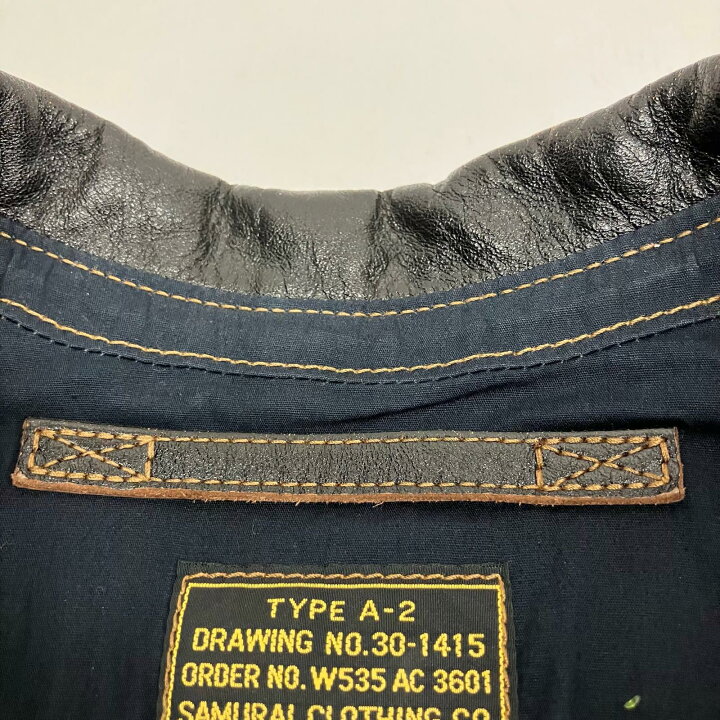 楽天市場】【中古】 SAMURAI CLOTHING A-2 レザー 30-1415 ブラック  