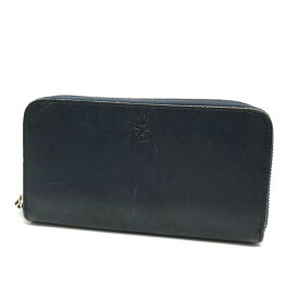【中古】 ZARIO GRANDEE ｜ ザリオグランデ ラウンドファスナー長財布 長財布 ネイビー【倉吉店】