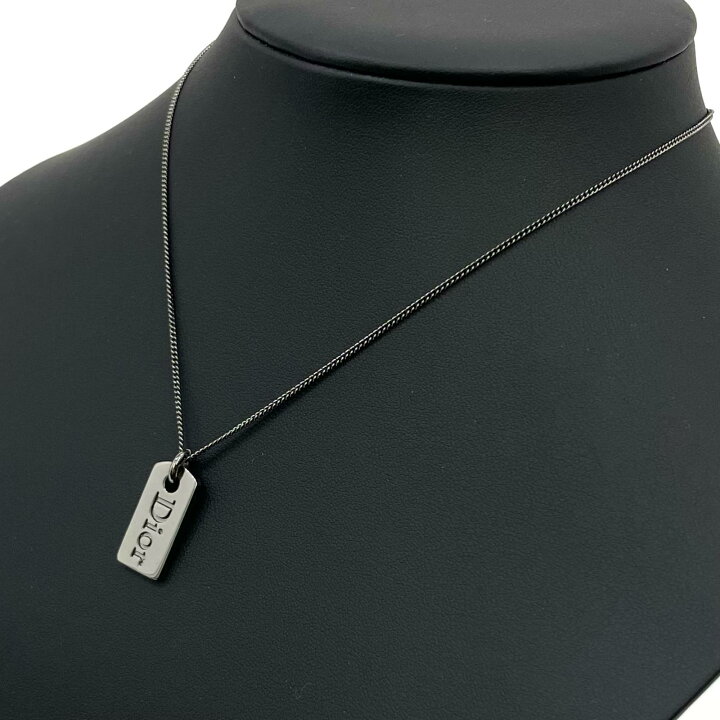 楽天市場】【中古】Dior | ディオール ロゴ プレート ネックレス 