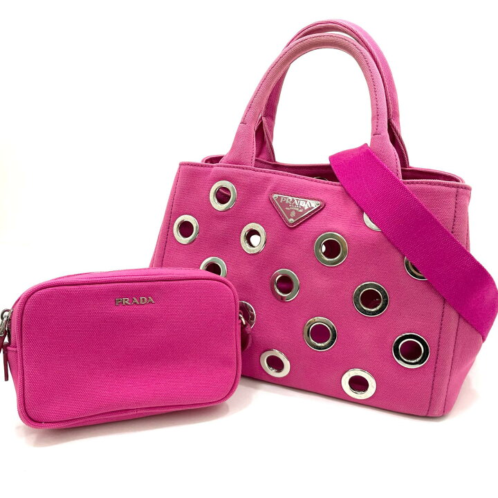 楽天市場】【中古】PRADA | プラダ パンチング カナパ ミニ 2wayバッグ 