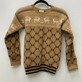 【中古】GUCCI | グッチ GG jacquard wool sweater ニット 522556 X1590 オレンジ【加古川店】