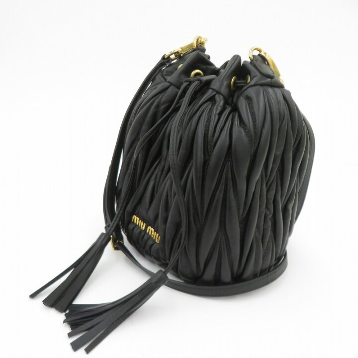 楽天市場】【中古】Miu Miu | ミュウ ミュウ マテラッセ バケット 巾着 