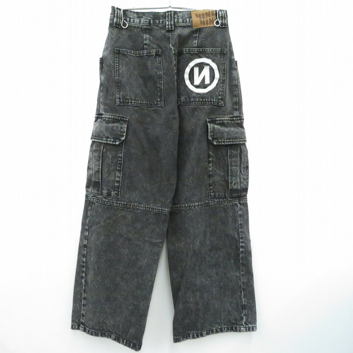 中古】9090 | ナインティナインティ デニムカーゴパンツ ブラック 