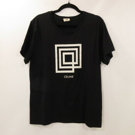 【中古】CELINE | セリーヌ Labyrinthe Show Invitation Tee 半袖Tシャツ 2X308605G 国内正規品 ブラック サイズ：XL【姫路東店】