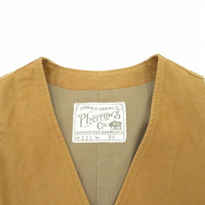 楽天市場】【中古】PHERROWS | フェローズ ベスト 111 ブラウン サイズ 