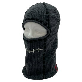 【中古】PHINGERIN×NEIGHBORHOOD | フィンガリン×ネイバーフッド 24AW　PG1 SAVAGE BALACLAVA ニットキャップ 帽子　ダメージ加工バラクラバ PD-242-NH-HA-011 グレー サイズ：FreeSize【尾張小牧店】