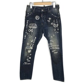 【中古】DSQUARED2 | ディースクエアード バスキアケニー デニムパンツ デニムパンツ S71LA0903 S30281 インディゴ サイズ：42【倉吉店】