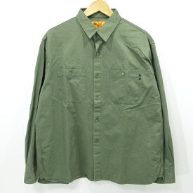 【中古】CHALLENGER | チャレンジャー SNAKING LOGO WORK SHIRT スネークロゴワークシャツ 長袖シャツ CLG-SH 025-012 カーキ サイズ：M【三重本店】
