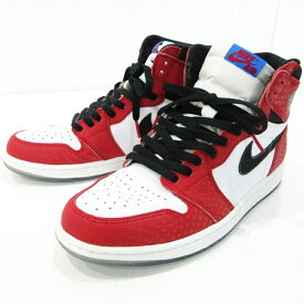 【中古】NIKE | ナイキ AIR JORDAN 1 RETRO HIGH OG SPIDER MAN エアジョーダン1 レトロ ハイ スパイダーマン スニーカー 555088-602 レッド サイズ：27.5cm【三重本店】
