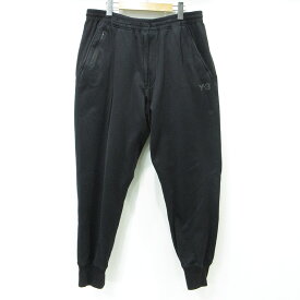 【中古】Y-3 | ワイスリー YOHJI YAMAMOTO × adidas ヨウジヤマモト × アディダス ロゴプリントスウェットパンツ FJ0357 ブラック サイズ：XL【三重本店】