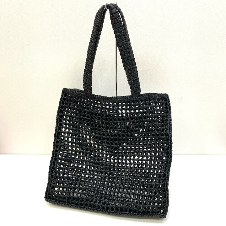楽天市場】【中古】PRADA | プラダ ロゴ クロシェ ラフィア トート 