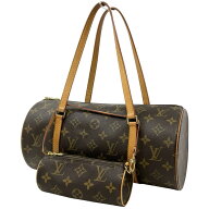 【中古】LOUIS VUITTON | ルイ・ヴィトン パピヨン 30 モノグラム ハンドバッグ M51385 ブラウン【尾張小…