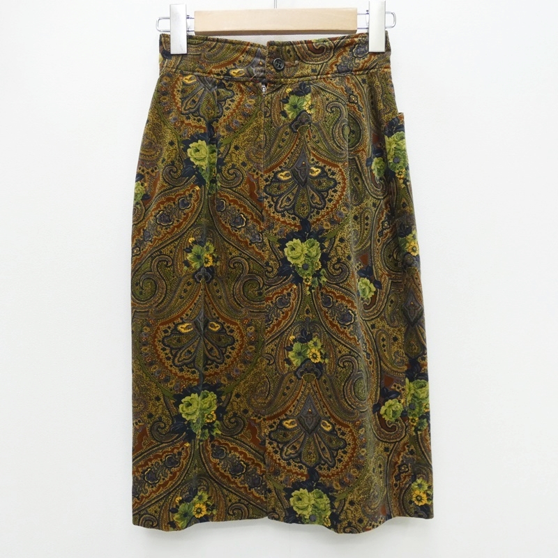 【中古】KENZO ケンゾー 90年代　ペイズリーベロアスカート サイズ：60cm カラー：総柄【f112】 | お宝市番館