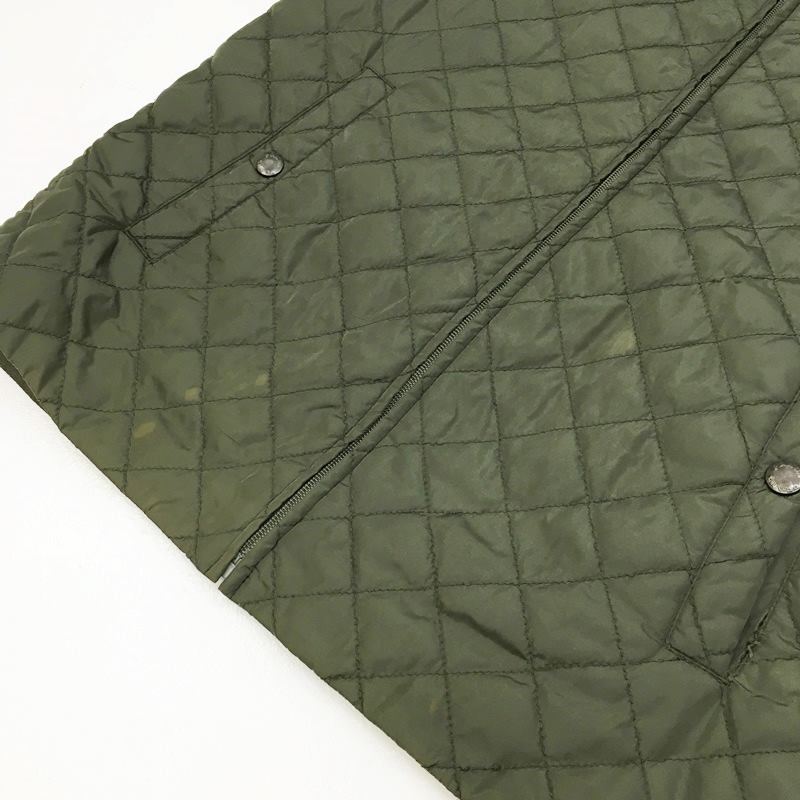 【中古】PRADA プラダ キルティングジャケット サイズ：46 カラー：オリーブ model:三角ﾌﾟﾚｰﾄﾀｸﾞ12年製 SGH419【f135】  | お宝市番館