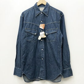 【中古】LEVI'S リーバイス デニムシャツ サイズ：L カラー：インディゴ 00S ロングホーンウエスタンシャツ / アメカジ【f101】