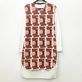 【中古】COMME des GARCONS SHIRT コムデギャルソンシャツ Tシャツ長袖 サイズ：M カラー：柄：総柄 S26009 切替えロングシャツ【f108】