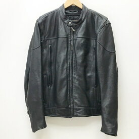 【中古】HARLEY-DAVIDSON ハーレーダビットソン レザージャケット サイズ：L カラー：ブラック 98016-10VM Spoiler Leather Jacket / アメカジ【f093】