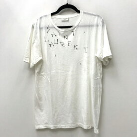 【中古】SAINT LAURENT サンローラン Tシャツ半袖 サイズ：XS カラー：ホワイト 2019ss Saint Laurent Needles Tee【f108】