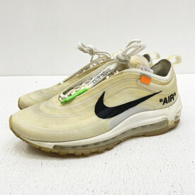 【中古】NIKE ナイキ Off-White オフホワイトaj4585-100 Air Max 97 The Ten エアマックス97 ザ・テン スニーカー サイズ：25cm カラー：ベージュ系 【f128】