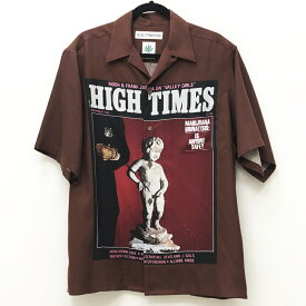 【中古】WACKOMARIA ワコマリア シャツ半袖 サイズ：M カラー：ブラウン 24ss HIGHTIMES-WM-HI07 high time Hawaiian shirt type-3【f104】