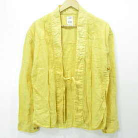 【中古】visvim｜ビズビム リネンシャツ LHAMO SHIRT LINEN イエロー サイズ：2【f104】