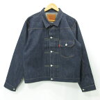 【中古】LEVI'S VINTAGE CLOTHING｜リーバイス ビンテージクロージング デニムジャケット Lot 506XX TYPE I ネイビー サイズ：42【f093】