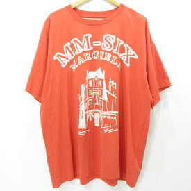 【中古】Maison Margiela｜メゾンマルジェラ エムエムシックス 半袖Tシャツ オレンジ サイズ：XXL【f112】