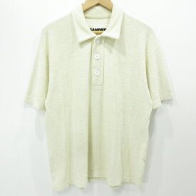 【中古】Jil Sander｜ジルサンダー 半袖ポロシャツ アイボリー サイズ：M【f108】