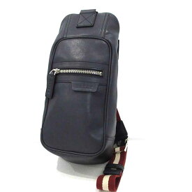 【中古】BALLY｜バリー ボディバッグ ワンショルダーバッグ ネイビー【f122】