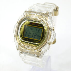 【中古】CASIO｜カシオ G-SHOCK　35th Anniversary GLACIER GOLD　腕時計　デジタルクォーツ　35周年記念限定モデル　DW-5735E-7JR 文字盤：ゴールド　ベルト：クリア【f131】