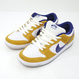 【中古】NIKE｜ナイキ SB DUNK LOW PRO/SB ダンク ロー プロ　BQ6817-800　スニーカー ホワイト×イエロー サイズ：27.5cm【f126】