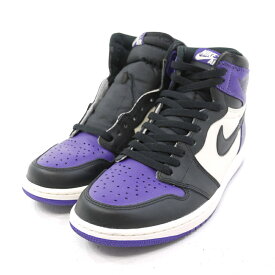 【値下げしました】【中古】NIKE｜ナイキ NIKE AIR JORDAN 1 RETRO HIGH OG　ナイキ エア ジョーダン 1 レトロ ハイ OG COURT　555088-501　スニーカー パープル サイズ：27.5cm【f126】