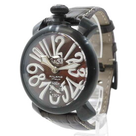 【値下げしました】【中古】GaGa MILANO｜ガガミラノ マヌアーレ48MM 5012.04S　腕時計 ブラウン系【f131】