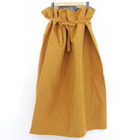 【中古】MAISON EUREKA｜メゾンエウレカ SARONG APRON　サロンエプロン　ラップスカート　巻きスカート オレンジ系 サイズ：FREE【f112】