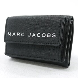 【中古】MARC JACOBS｜マークジェイコブス 三つ折財布　ミニ財布　コンパクト　M0015057 ブラック【f124】
