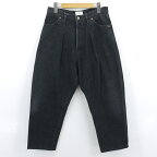 【中古】HERILL｜ヘリル HL Denim 4PK Pants　タック 4ポケット デニム　ジップフライ　デニムパンツ　22-030-HL-8000-3 ブラック サイズ：1【f107】