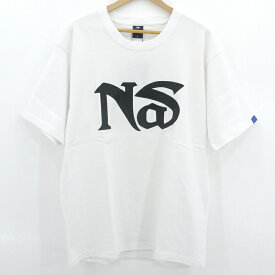 【中古】APPLEBUM｜アップルバム “Nas” Logo T-shirt　半袖Tシャツ ホワイト サイズ：L【f103】