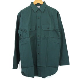 【中古】BIG YANK｜ビッグヤンク 1950's　Vintage Dead Stock　Work Shirts　ヴィンテージワークシャツ グリーン系 サイズ：14S【f906】