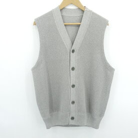 【中古】crepuscule｜クレプスキュール MOSS STITCH V/N VEST Vネック ベスト グレー サイズ：1【f104】