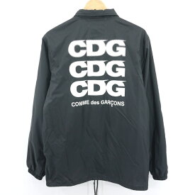 【中古】CDG｜シーディージー COMME des GARCONS コムデギャルソン AD2018 コーチジャケット ブラック サイズ：L【f108】