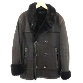 【中古】HUGO BOSS｜ヒューゴボス レザージャケット ブラウン サイズ：46【f094】