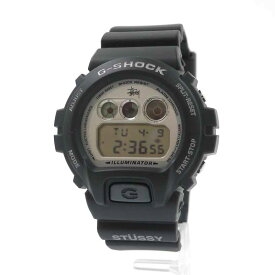 【中古】CASIO×STUSSY｜カシオ×ステューシー 腕時計 G-SHOCK Gショック デジタル 35周年限定 DW-6900STF-1JR クォーツ ブラック【f131】