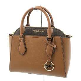 【中古】MICHAEL KORS｜マイケルコース DARIA 2 IN 1 SATCHEL 2WAYバッグ ブラウン【f121】