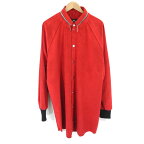 【中古】ACUOD by CHANU｜アクオド バイ チャヌ Suede Rib Shirts 袖リブ 長袖シャツ レッド サイズ：FREE【f104】