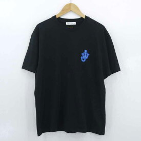 【中古】JW Anderson｜ジェイ ダブリュー アンダーソン クルーネック 半袖Tシャツ　 ブラック サイズ：L【f108】